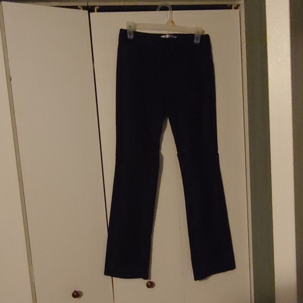 Black pinstripe pants